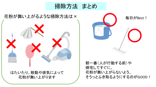 花粉の時期の掃除方法